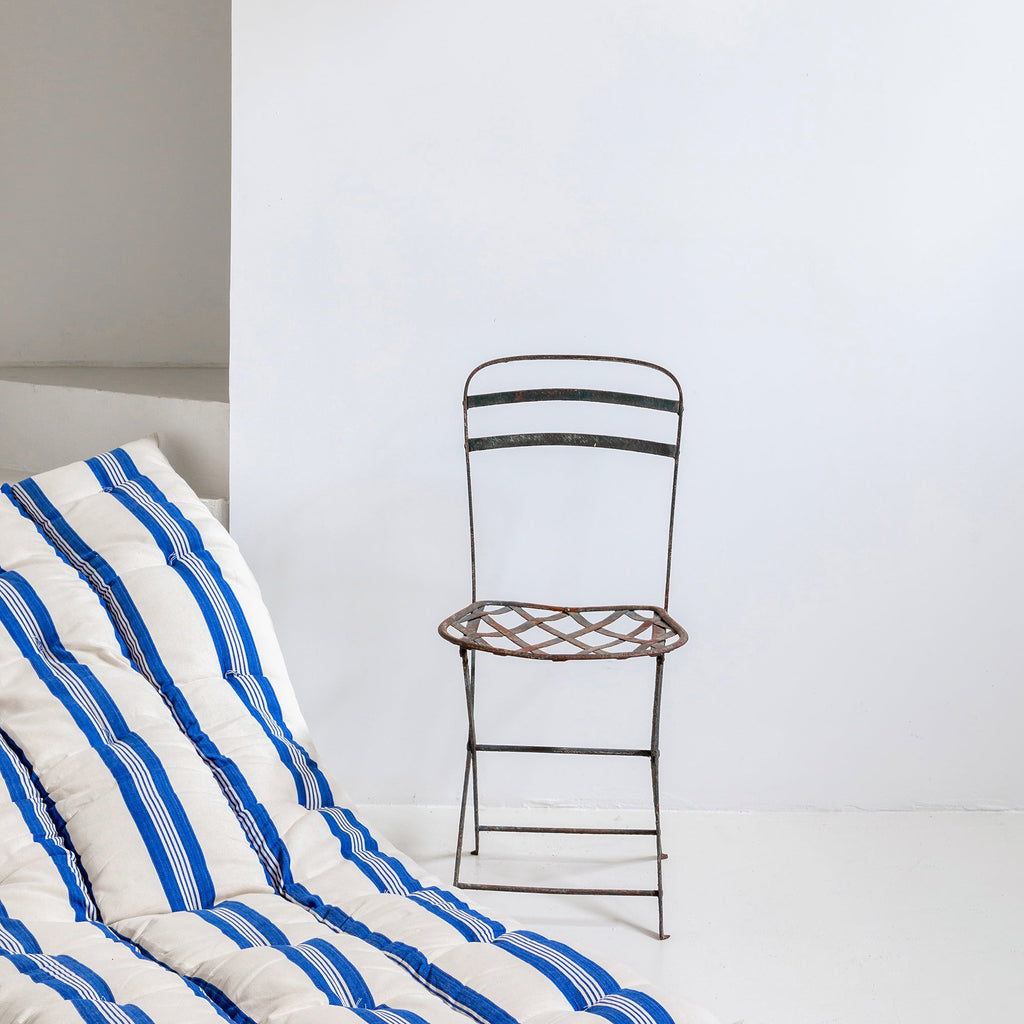Topper de algodón de rayas azul índigo (reversible) x Tensira