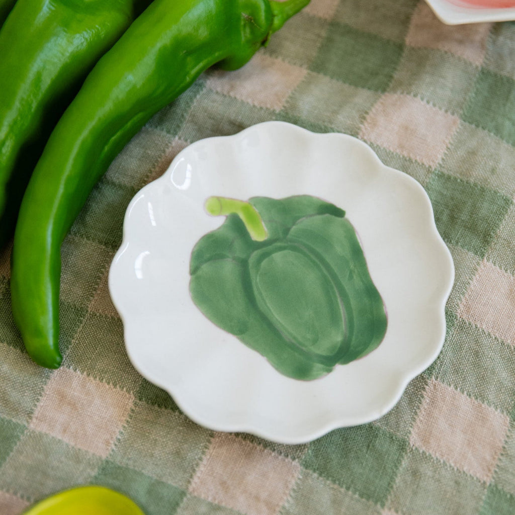 Platito de cerámica Pimiento Verde