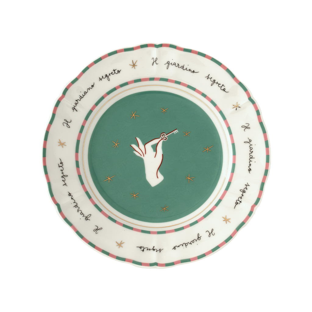 Plato de postre con llave x Pangea