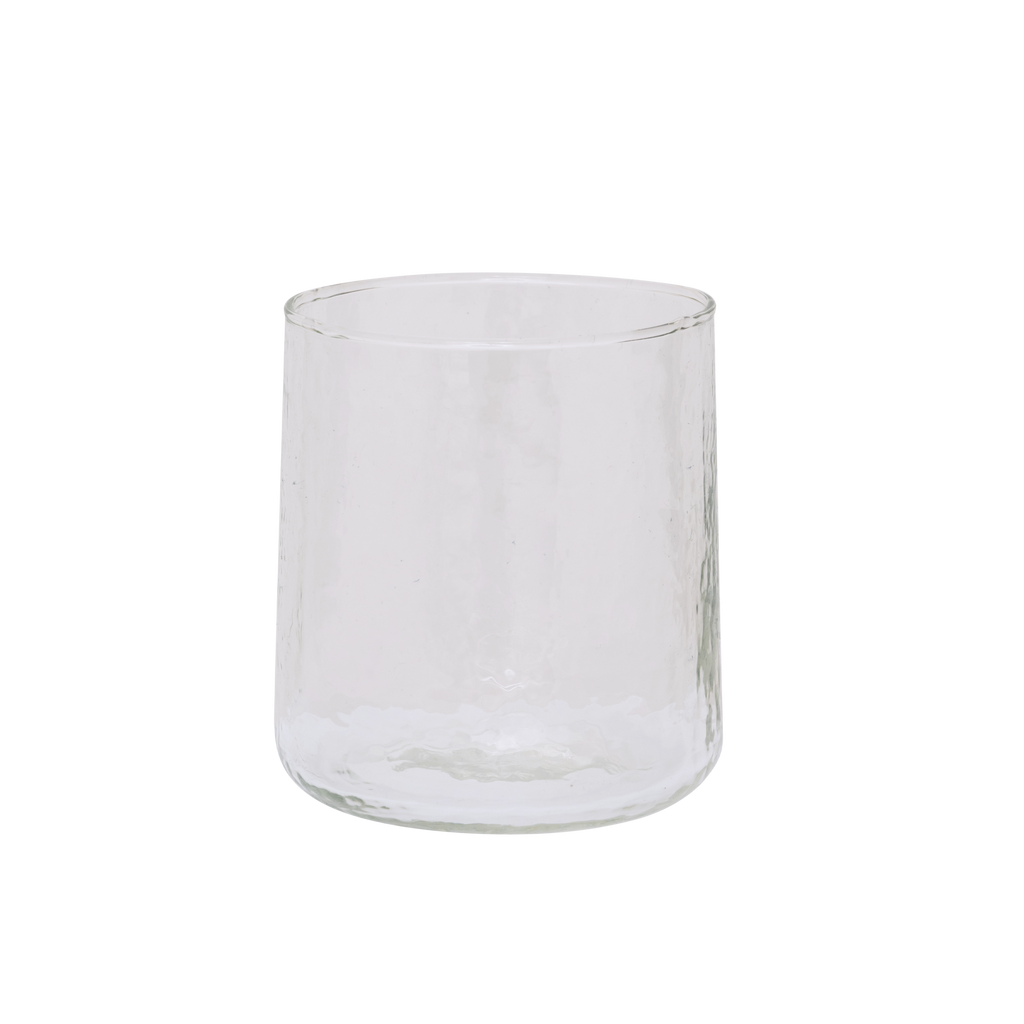 Juego de 4 vasos de cristal martillado