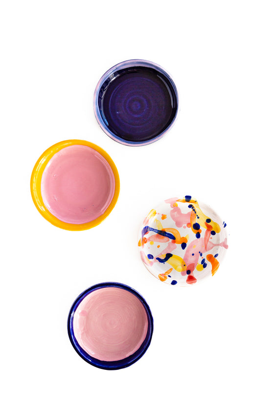 Platito de pan (o aperitivo) 'Estela' amarillo y verde