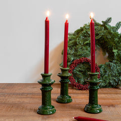 Candelabro ‘Torre’ de cerámica verde