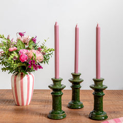 Candelabro ‘Torre’ de cerámica verde