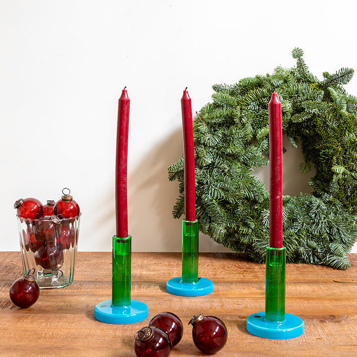 Candelabro Bole de vidrio