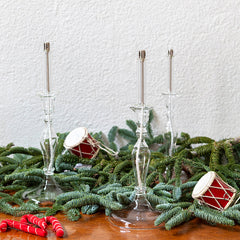 Candelabro transparente de aceite