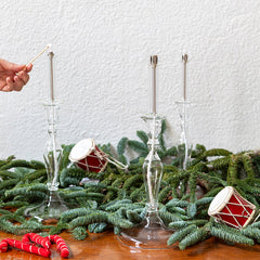 Candelabro transparente de aceite