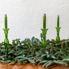 Candelabro verde de aceite