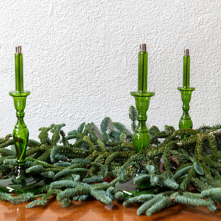 Candelabro verde de aceite