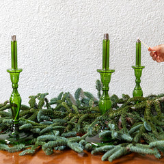 Candelabro verde de aceite