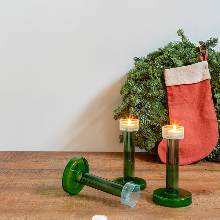 Calcetín de hilo 'Navidad' rojo