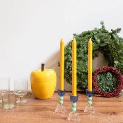 Juego de 6 vasos bajos de vidrio martillado transparente