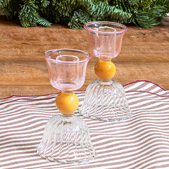 Portavelas de cristal 'esfera’