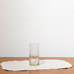 Juego de 6 vasos altos de vidrio martillado transparente