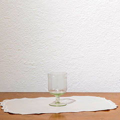 Juego de 6 copas de vidrio martillado transparente