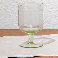 Juego de 6 copas de vidrio martillado transparente