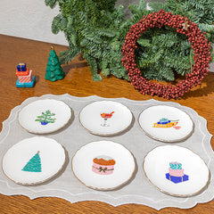 Conjunto de 6 platitos Navidad