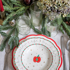 Juego de 6 copas de vidrio martillado transparente