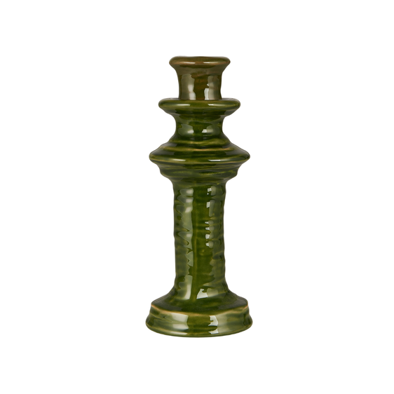 Candelabro ‘Rey’ de cerámica verde