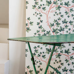 Mesa auxiliar rectangular de jardín, plegable en hierro verde