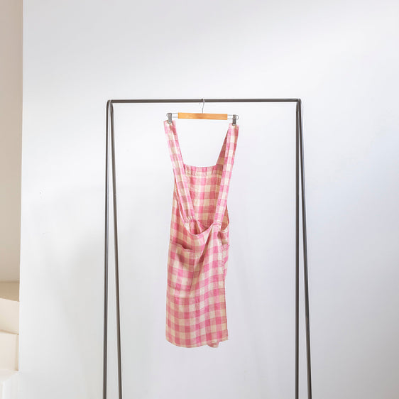 Delantal Japonés Vichy Rose Zizi de Maison de Vacances