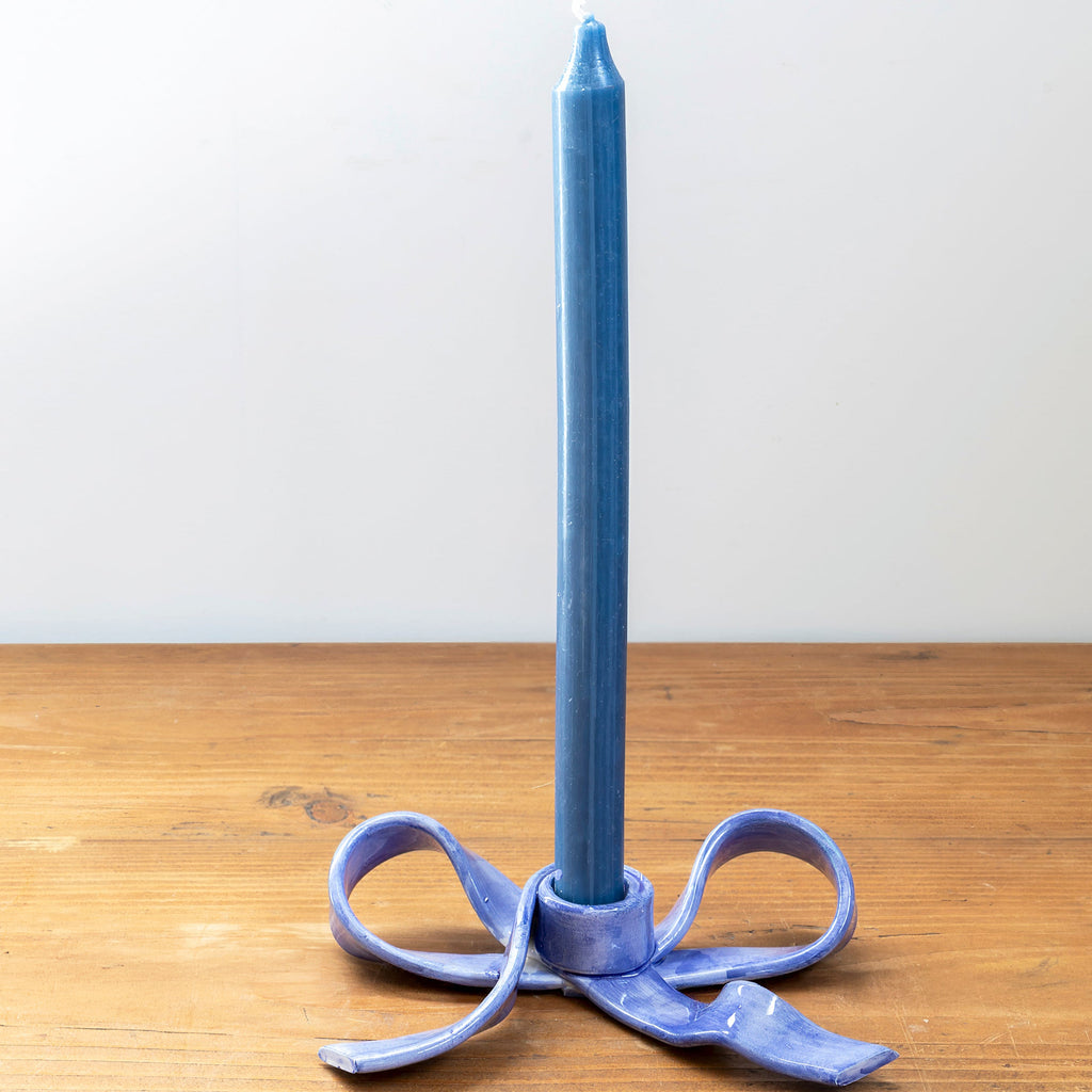 Candelabro lazo azul