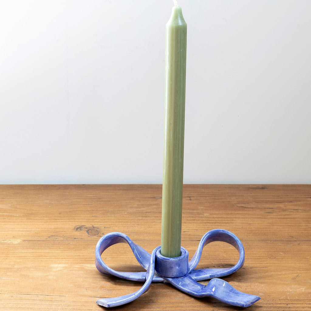 Candelabro lazo azul