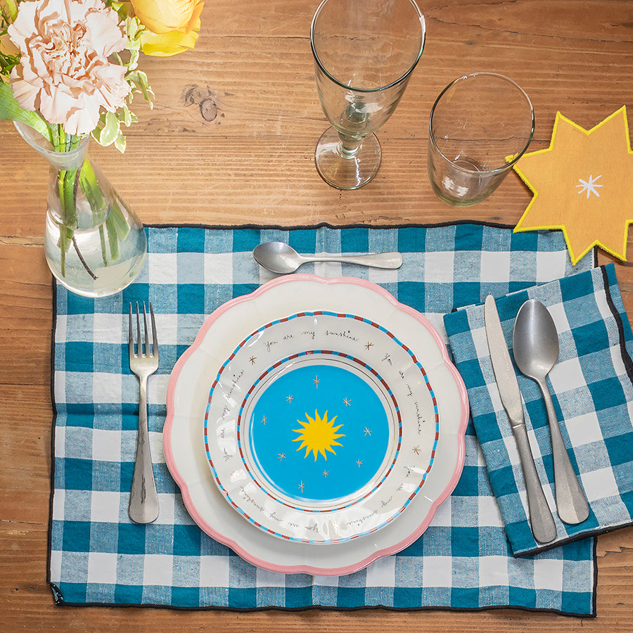 Plato de postre con sol x Pangea