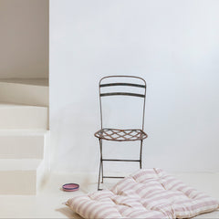 Colchoneta para perros y gatos de algodón de rayas rosa y crudo x Tensira