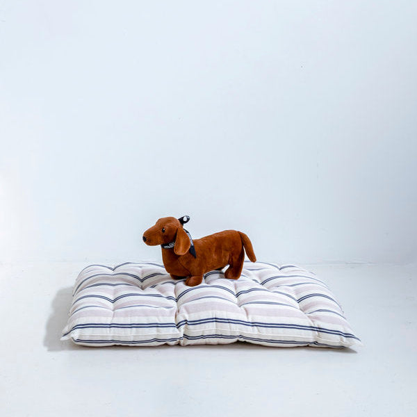 Cama para perros de algodón de rayas rosa y azul x Tensira