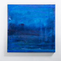 Cuadro óleo sobre lienzo 'Mar oscuro' de Belén Conthe 100x100 cm