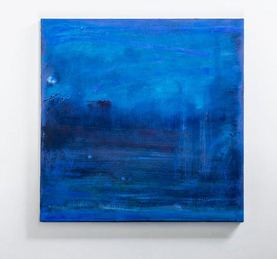 Cuadro óleo sobre lienzo 'Mar oscuro' de Belén Conthe 100x100 cm