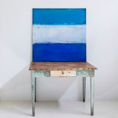 Cuadro óleo sobre lienzo 'Entre dos mares' de Belén Conthe 100x100 cm