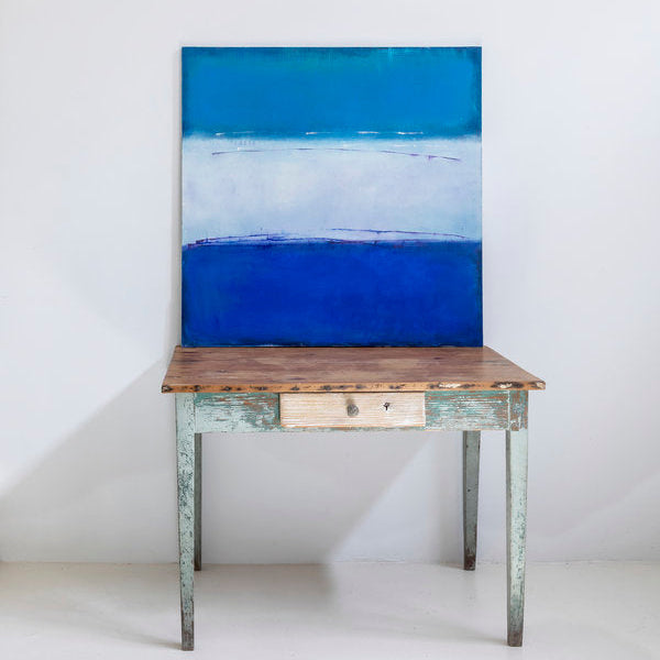 Cuadro óleo sobre lienzo 'Entre dos mares' de Belén Conthe 100x100 cm