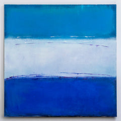 Cuadro óleo sobre lienzo 'Entre dos mares' de Belén Conthe 100x100 cm