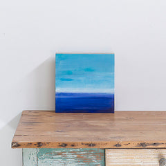 Cuadro óleo sobre madera 'Me gusta el mar XI' de Belén Conthe 24x24 cm