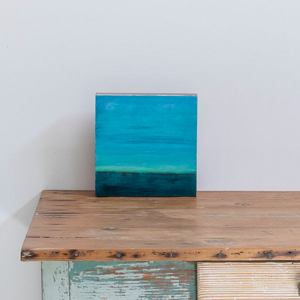 Cuadro óleo sobre madera 'Me gusta el mar XIII' de Belén Conthe 24x24 cm