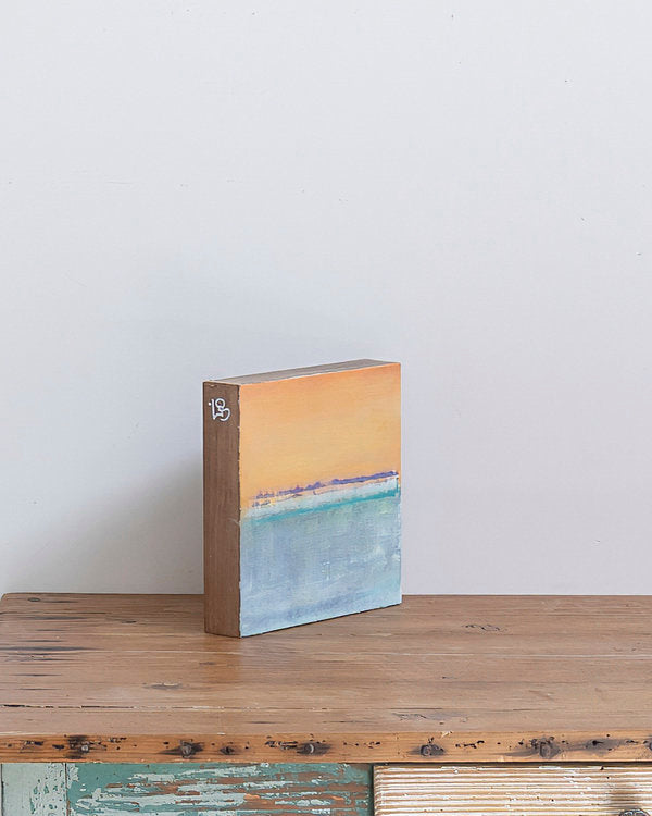 Cuadro óleo sobre madera 'Me gusta el mar VIII' de Belén Conthe 24x24 cm