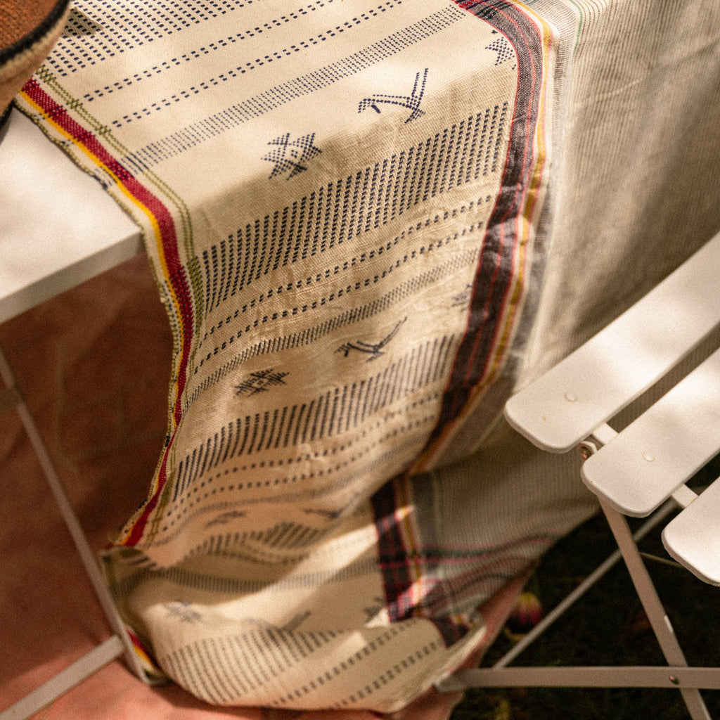 Plaid de algodón orgánico 'Rajastán'