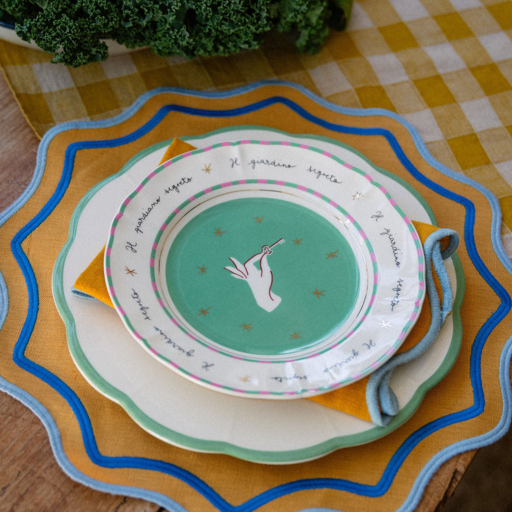 Plato de postre con llave x Pangea