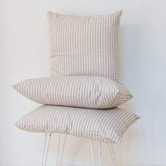 Cojín 'Tosalet' rayas beige 50x70