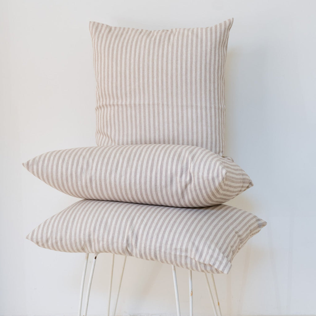 Cojín 'Tosalet' rayas beige 50x70