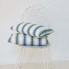 Cojín 'La Siesta' rayas azules y verdes 30x50