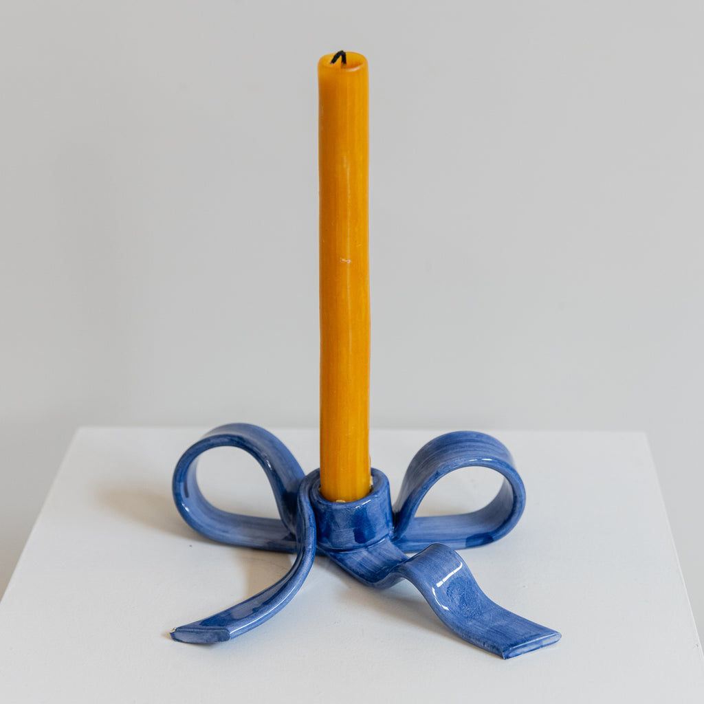 Candelabro lazo azul