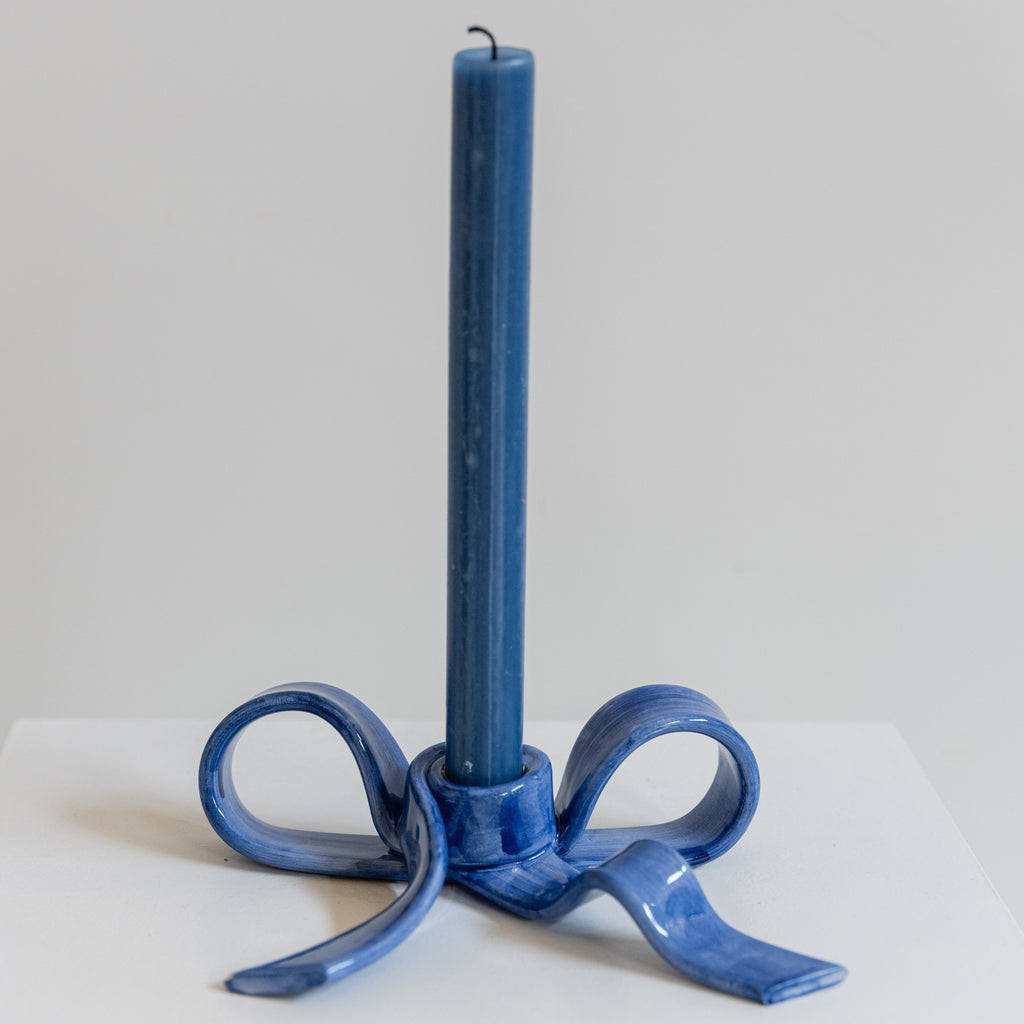 Candelabro lazo azul