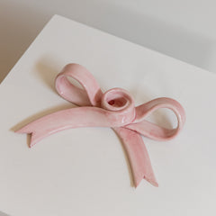 Candelabro lazo rosa claro