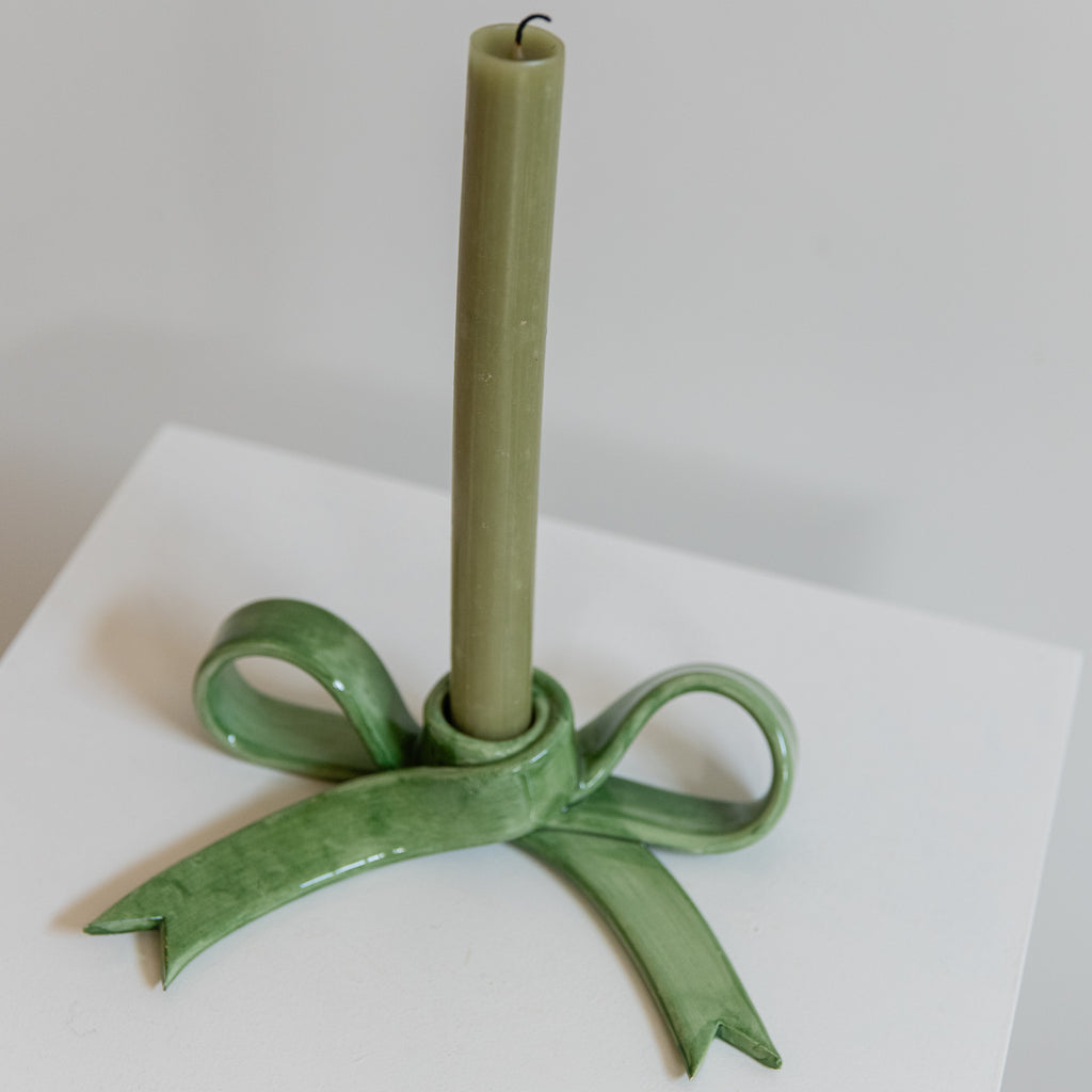 Candelabro lazo verde