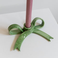 Candelabro lazo verde