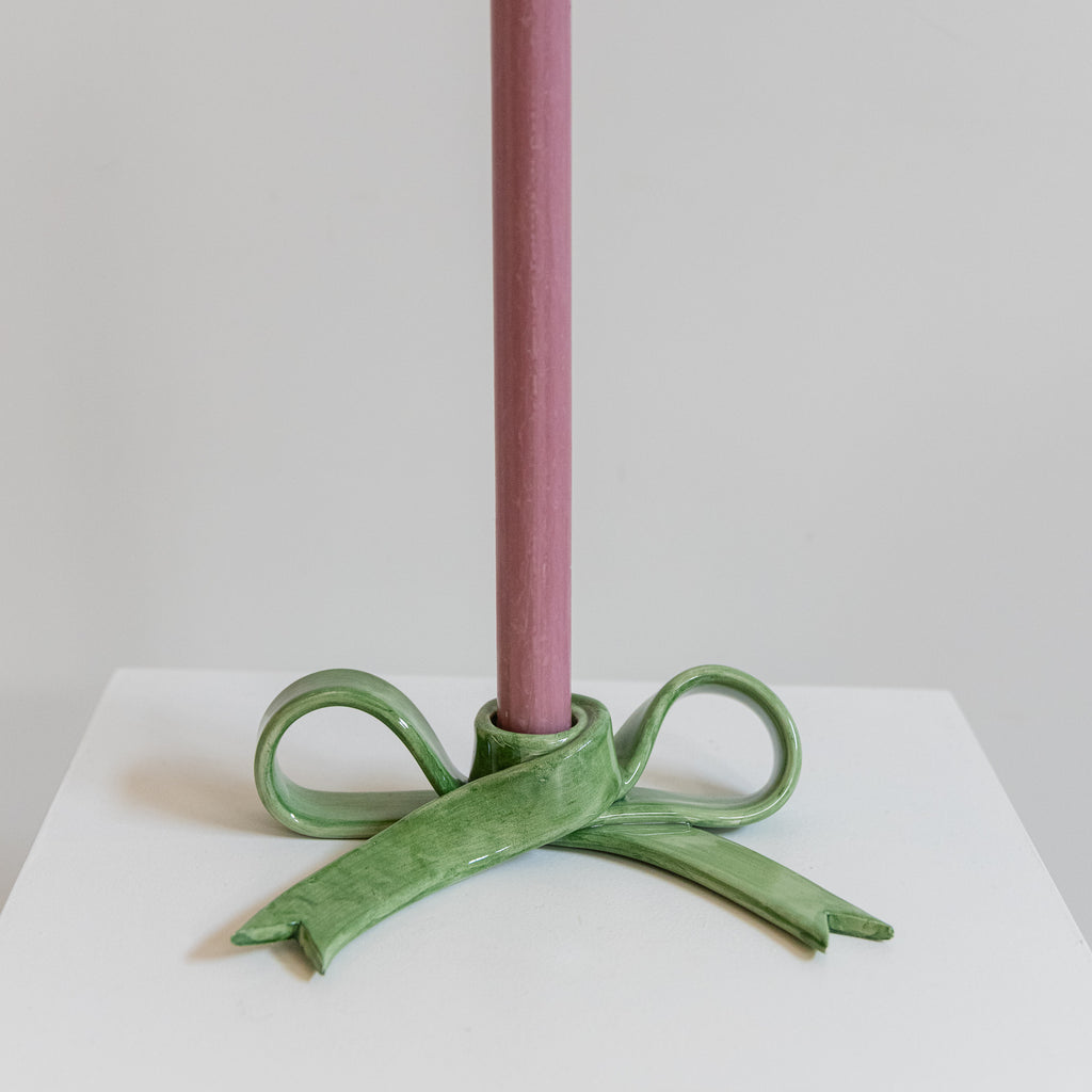 Candelabro lazo verde
