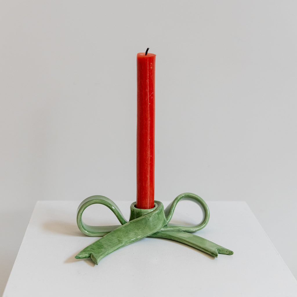Candelabro lazo verde