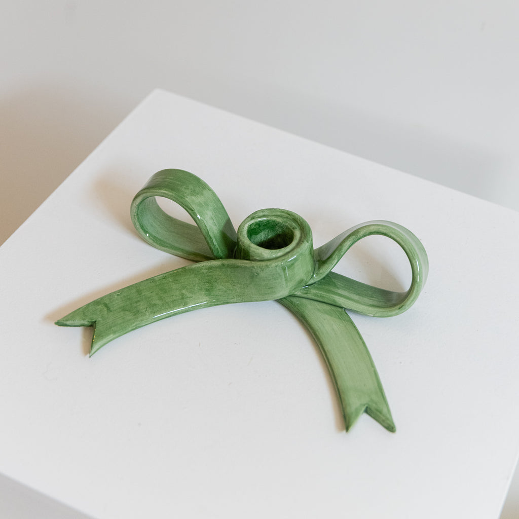 Candelabro lazo verde